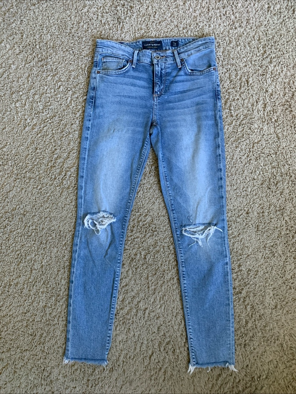 Lucky Brand Ava skinny size 0/25 ankle light wash denim blue jeans